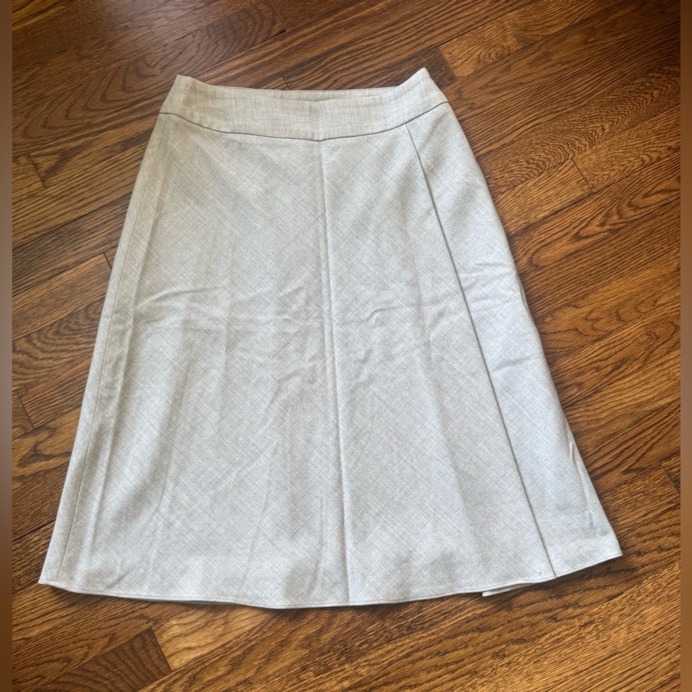 Talbots - Wool Midi A-Line Pleated Skirt